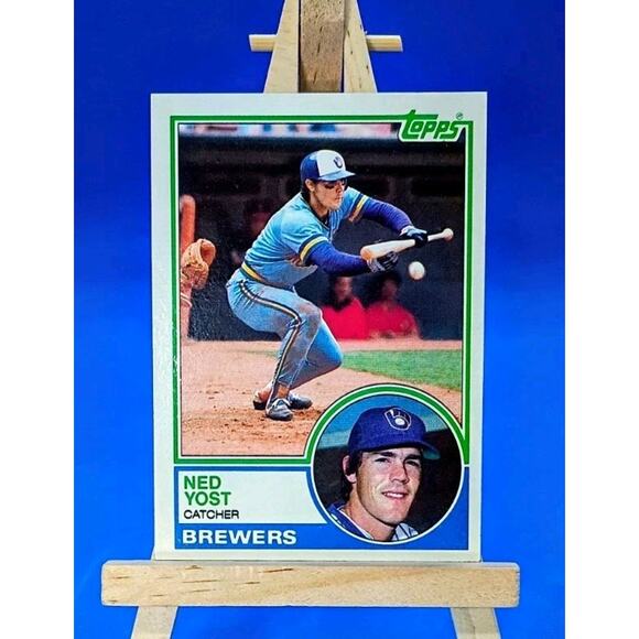 1983 Topps #297 Ned Yost * Catcher * Milwaukee Brewers * EX-MT * - Picture 2 of 3